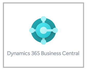 Dynamics 365 Business Centrali logo, millel on ringikujuline ikoon omavahel seotud sõlmedega ja selle all tekst "Dynamics 365 Business Central".