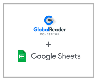 GlobalReader Connectori ja Google Sheetsi logo