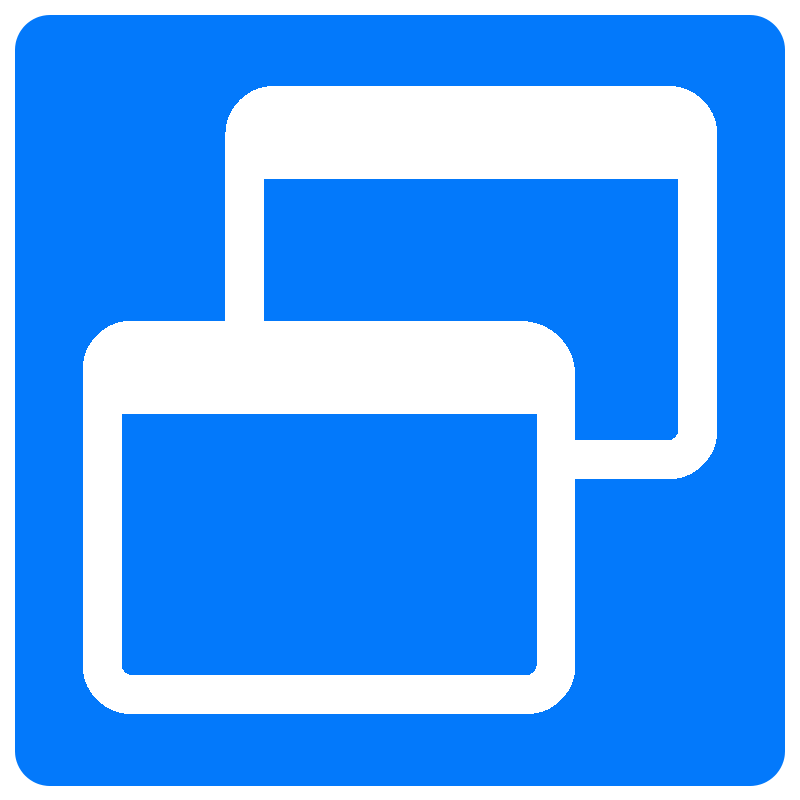 Windows Sandbox logo, mis kujutab isoleeritud virtuaalset keskkonda tarkvara testimiseks, sinine ja valge kujundus.